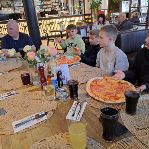 Die Belohnung danach: eine leckere Pizza